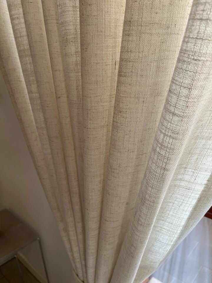 Customer photo review of Cassie Linen Blend Custom Curtains
