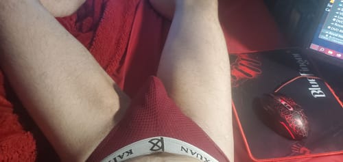 Customer photo review of 3 Pack Men's Nylon Mesh Breathable U-Pouch Trunks