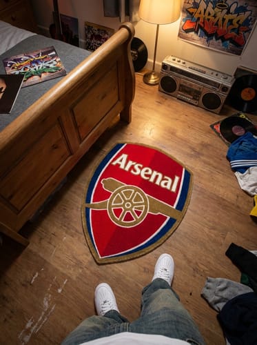 Customer photo review of Arsenal FC® Logo Rug