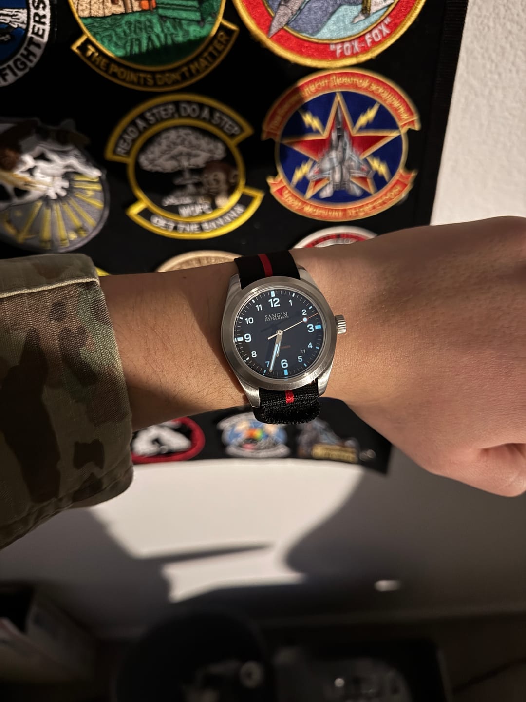 Customer photo review of Glomar Explorer - Hook & Loop Strap Striped