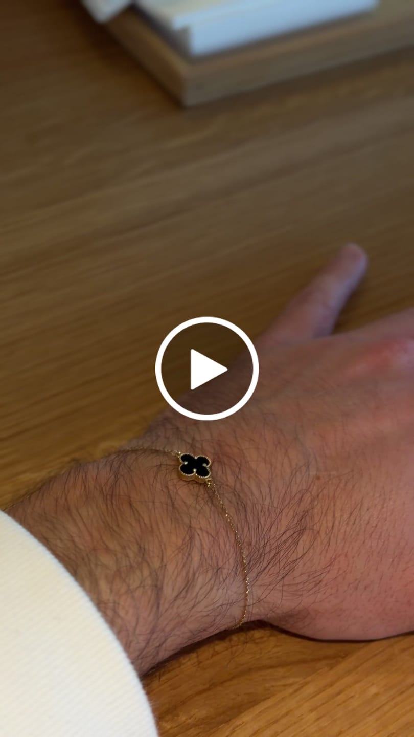 Customer video review of Armband Gelbgold 18k – Shabdar-e Do Rang (Zweifarbiges Kleeblatt)