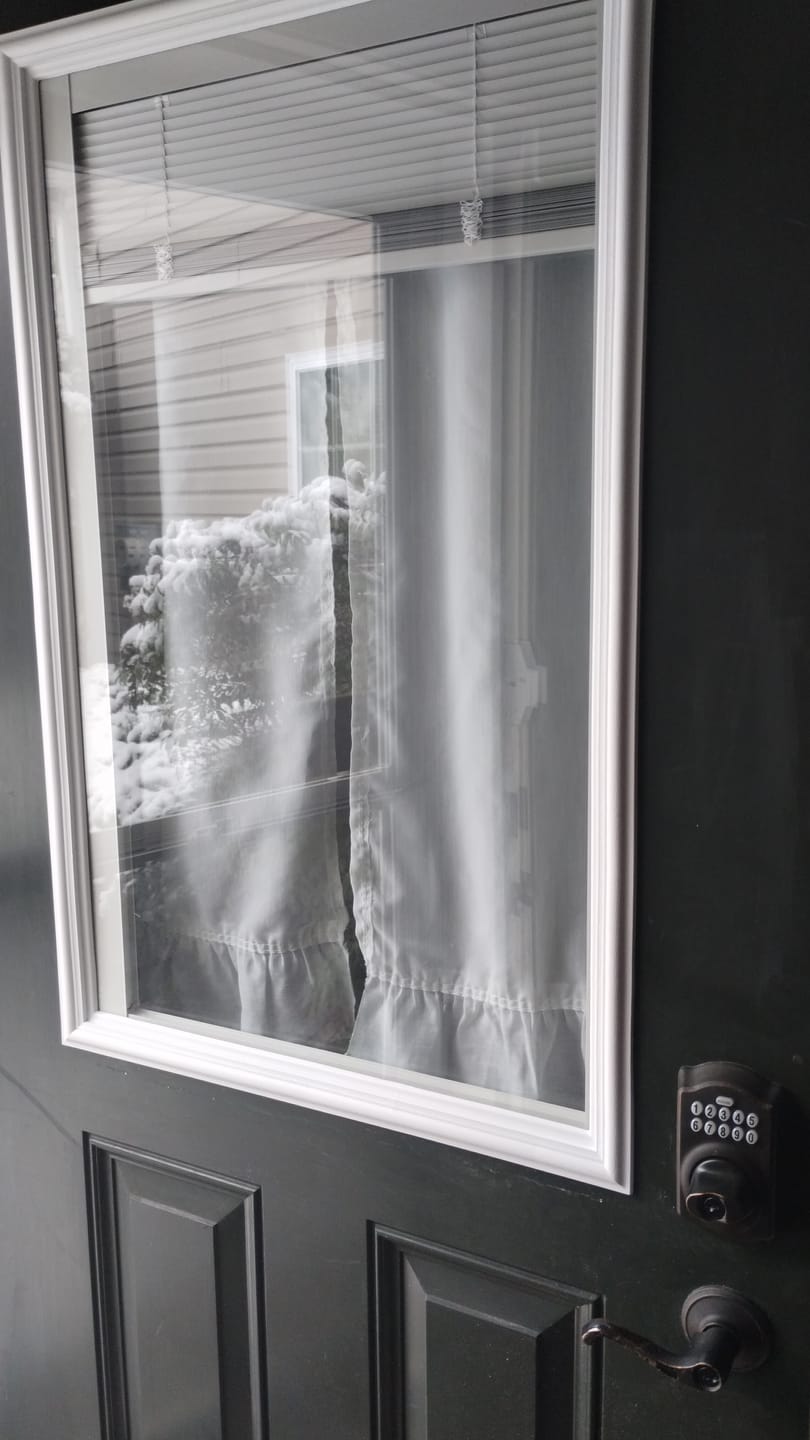 Customer photo review of Raise & Lower Blinds Glass and Frame Kit (Half Lite)