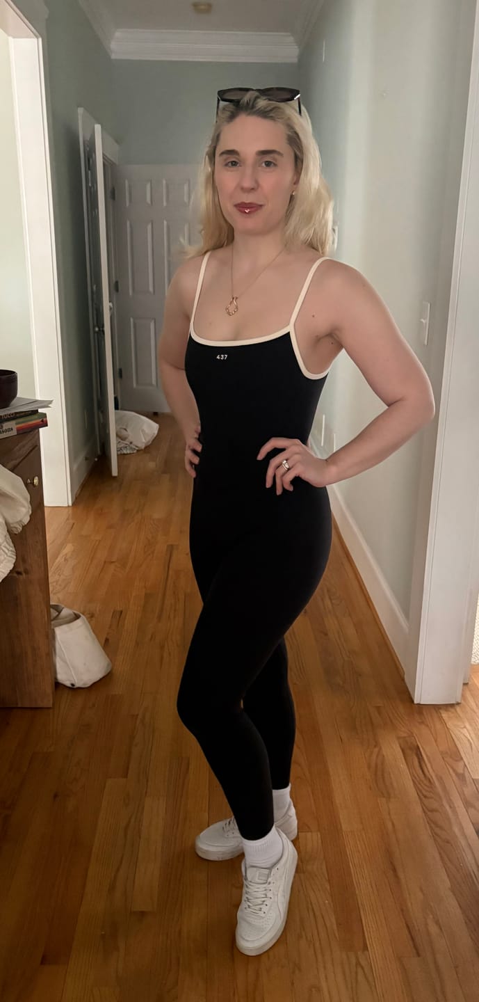Customer photo review of The Onesie / Black-Cream