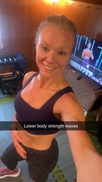 Customer photo review of Vivid Square Neck Sports Bra