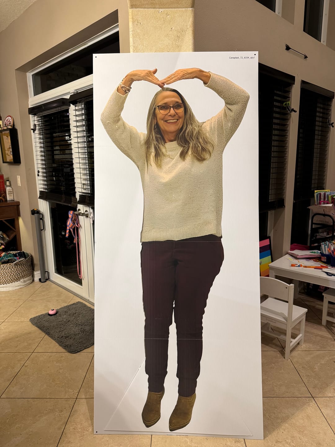 Customer photo review of Personalized Cardboard Cutouts | Custom Life Size Cutout