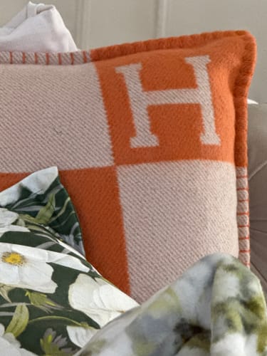 Customer photo review of HERMES WOOL CLASSIC THROW PILLOW