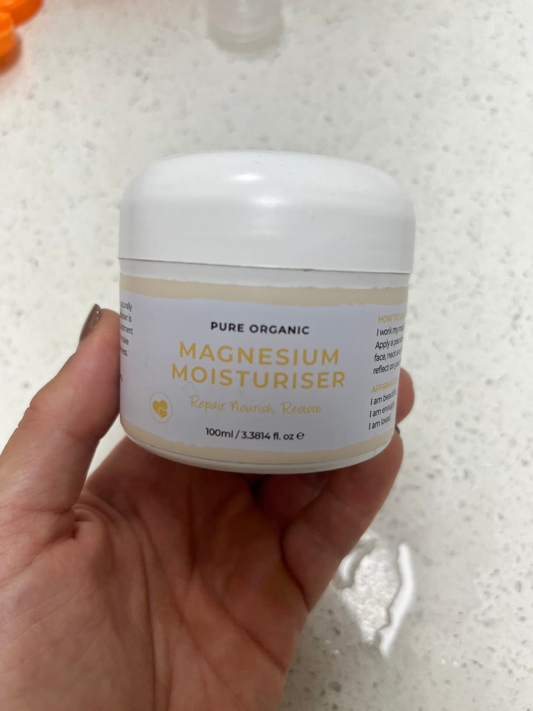 Customer photo review of MAGNESIUM MOISTURISER