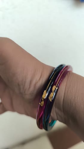 Customer photo review of "Mayur A Colorful Peacock Style!" - 916 22k Gold Bangles (Multicolour)