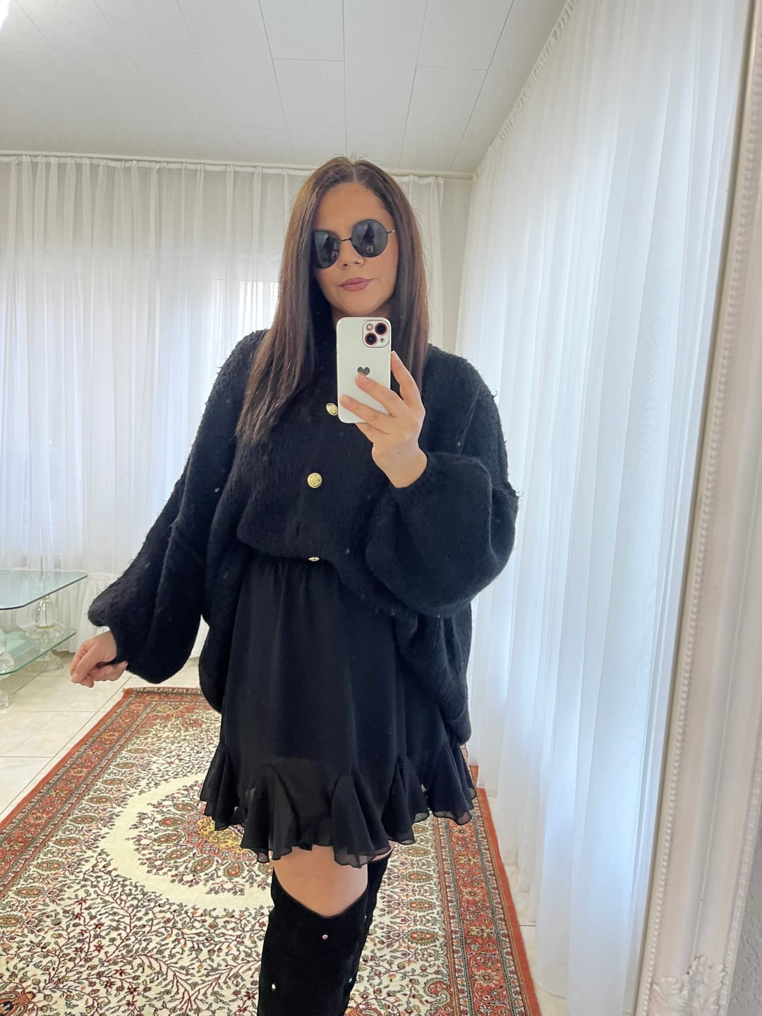 Customer photo review of Limited Bundle Oversized Cardigan "CozyGlam" & Rock "Summer"