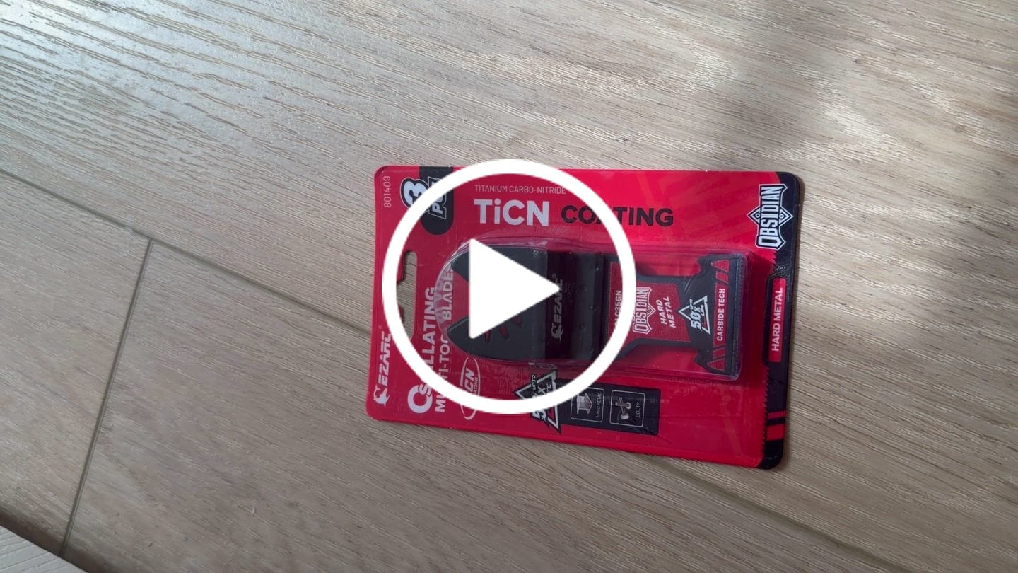 Customer video review of EZARC Obsidian Carbide Oscillating Saw Blades for Hard Metal, Nails, Bolts and Screws(3pcs)