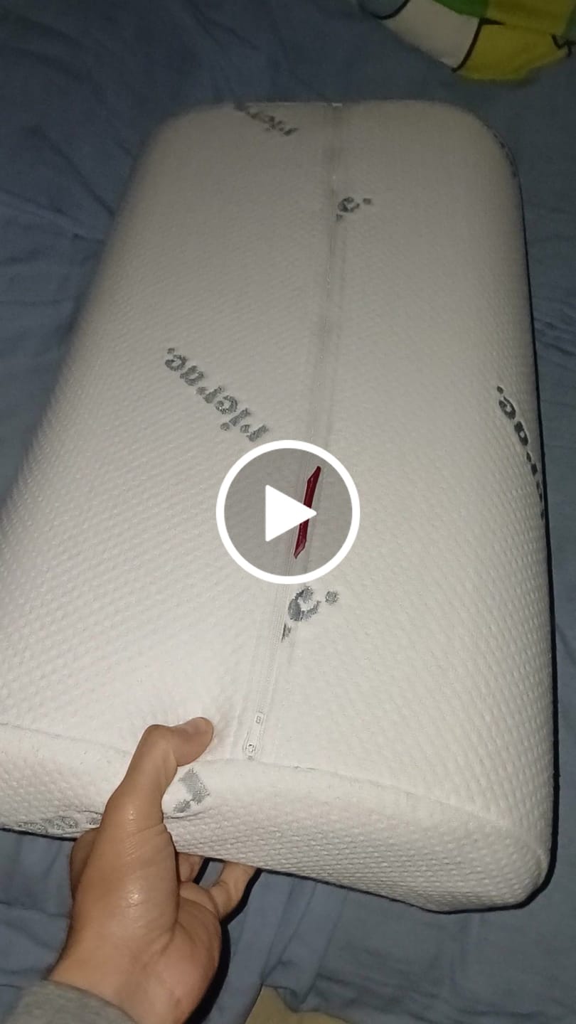 Customer video review of Contour Memory Foam Pillow suitable for Neck & Shoulder Pain