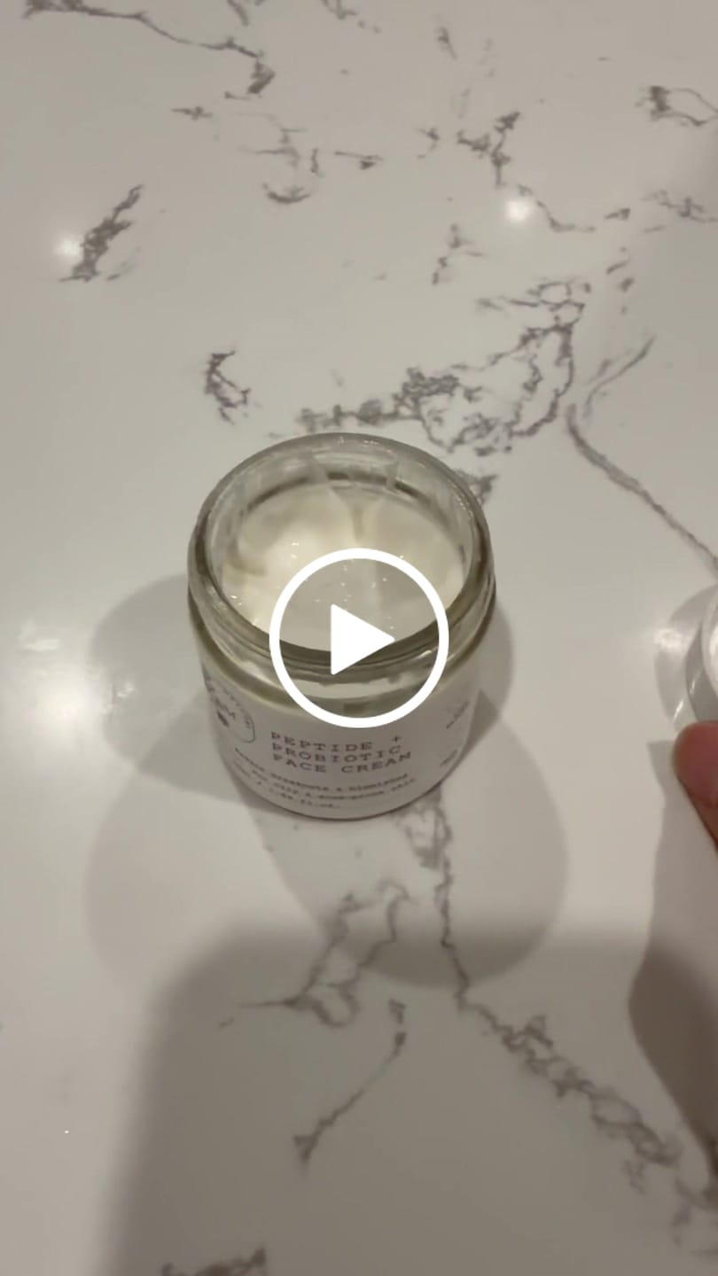 Customer video review of Peptide + Probiotic Face Cream