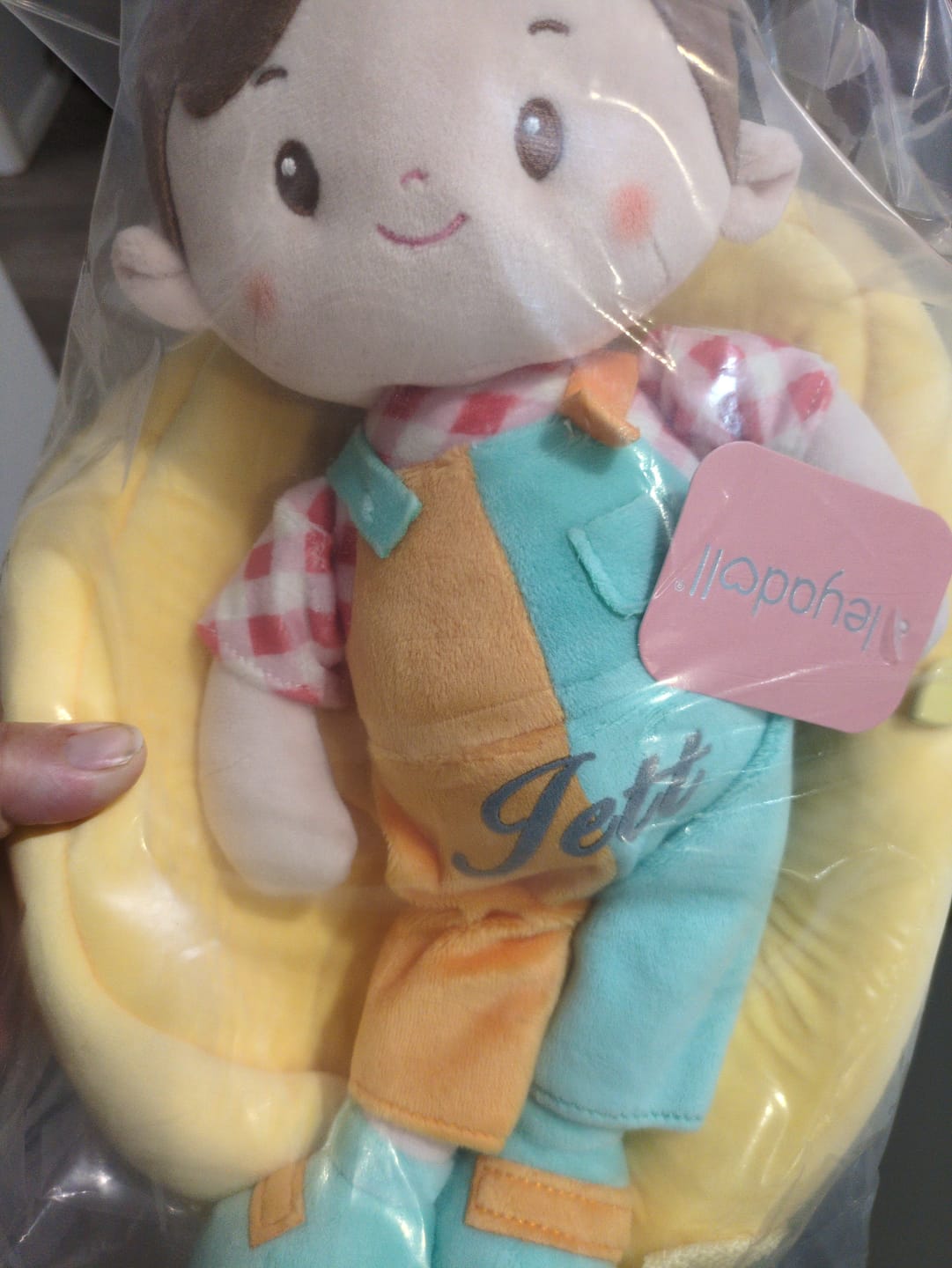 Customer photo review of Personalized Buddy Ben Doll Backpack