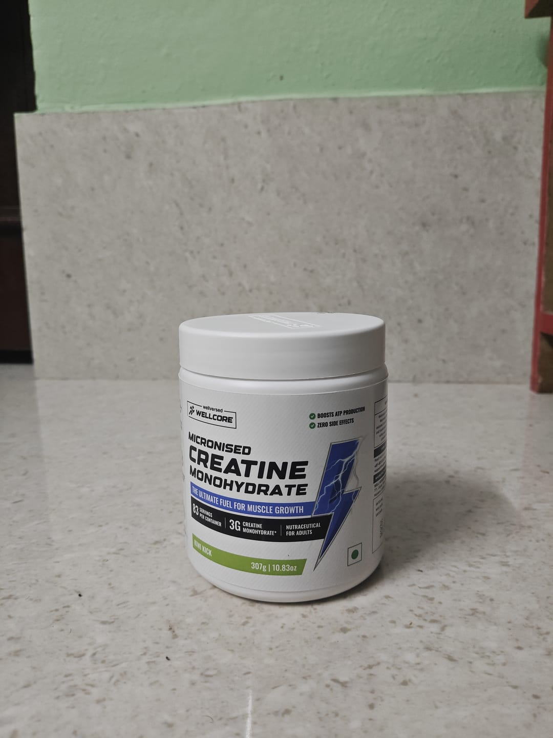 Customer photo review of Wellcore - Pure Micronised Creatine Monohydrate | Kiwi Kick (307g, 83 servings)