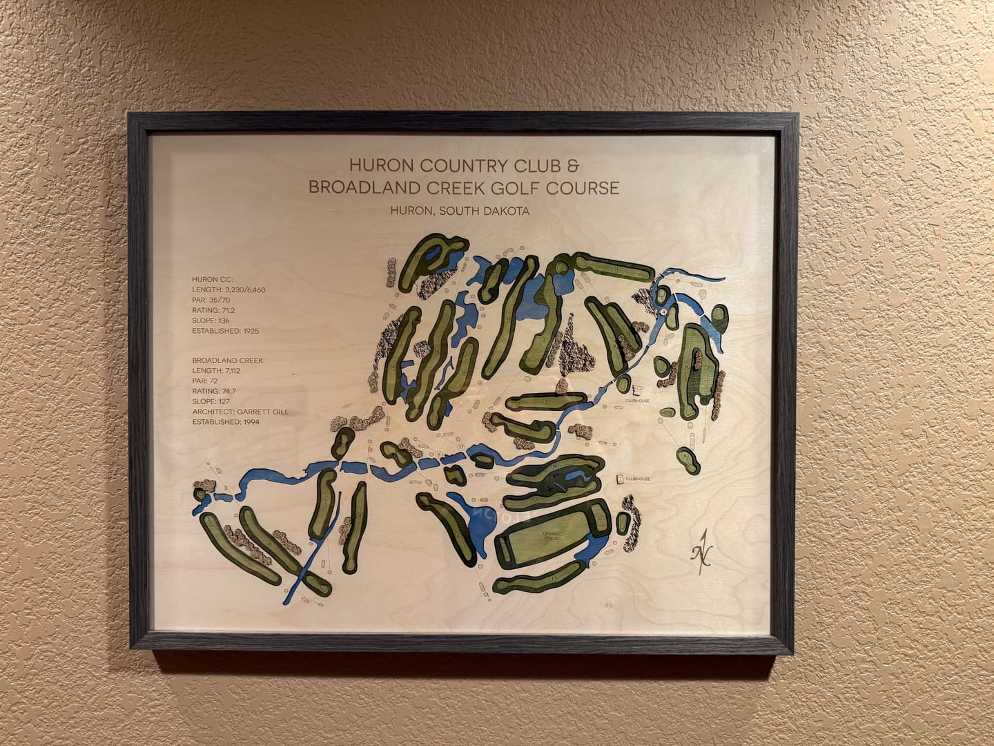 Customer photo review of Custom 3D Multi-Layer Golf Map