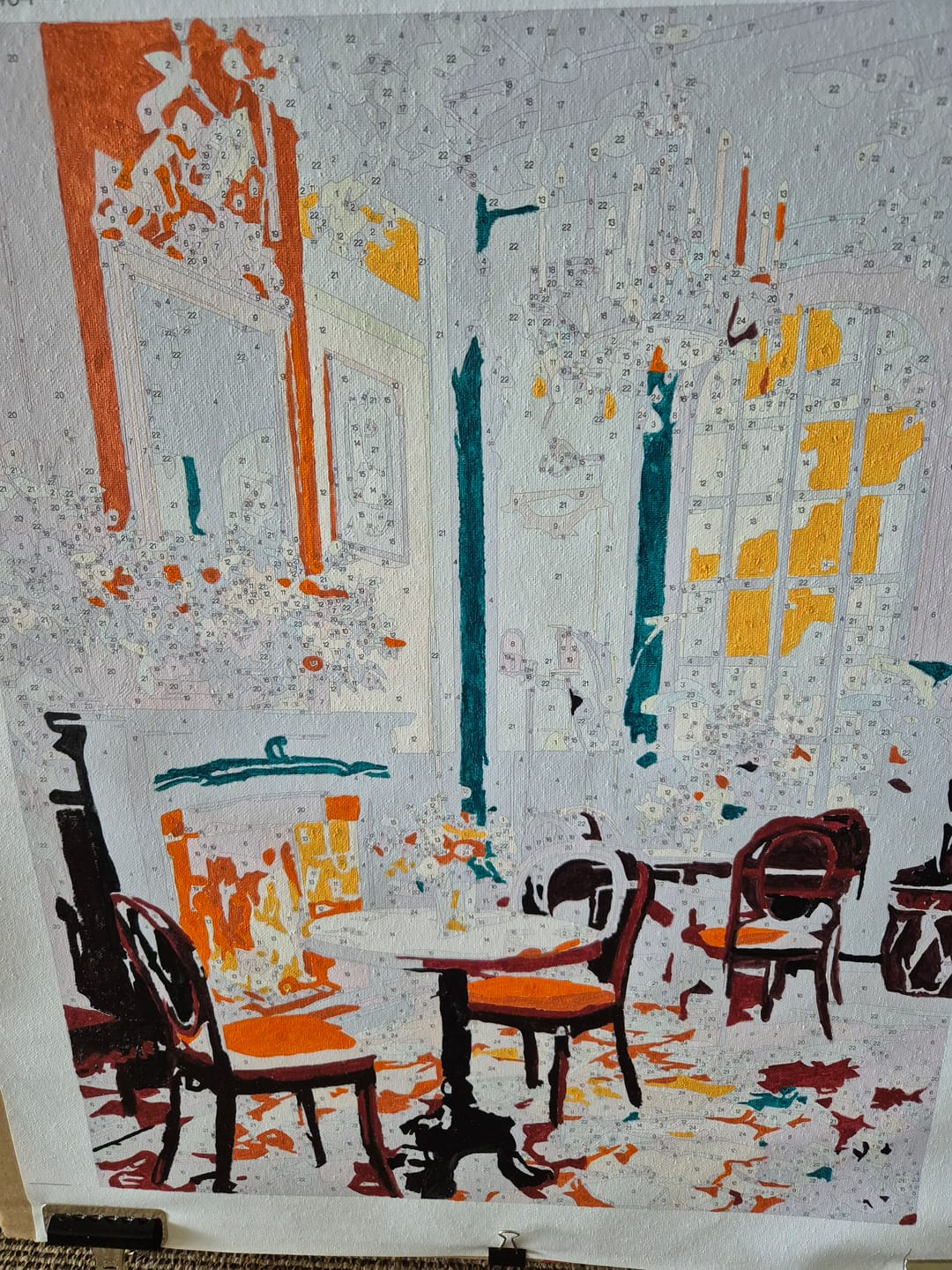 Customer photo review of Art Deco salon | Paint by Number