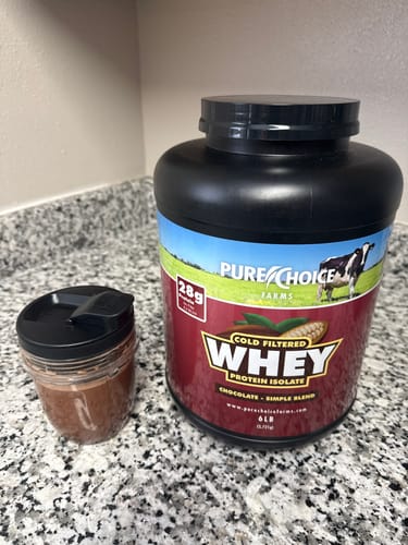 Customer photo review of Whey Protein Isolate Chocolate
