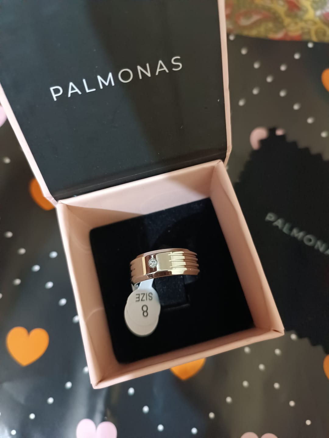 Customer photo review of Shiny Diamond Silver Ring