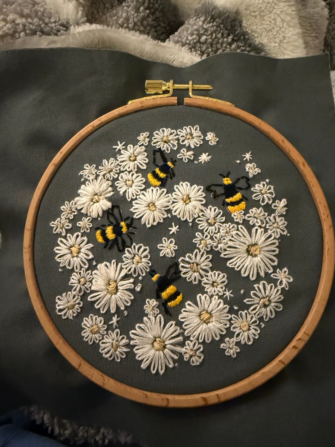 Customer photo review of Busy Bees Beginner Embroidery Kit
