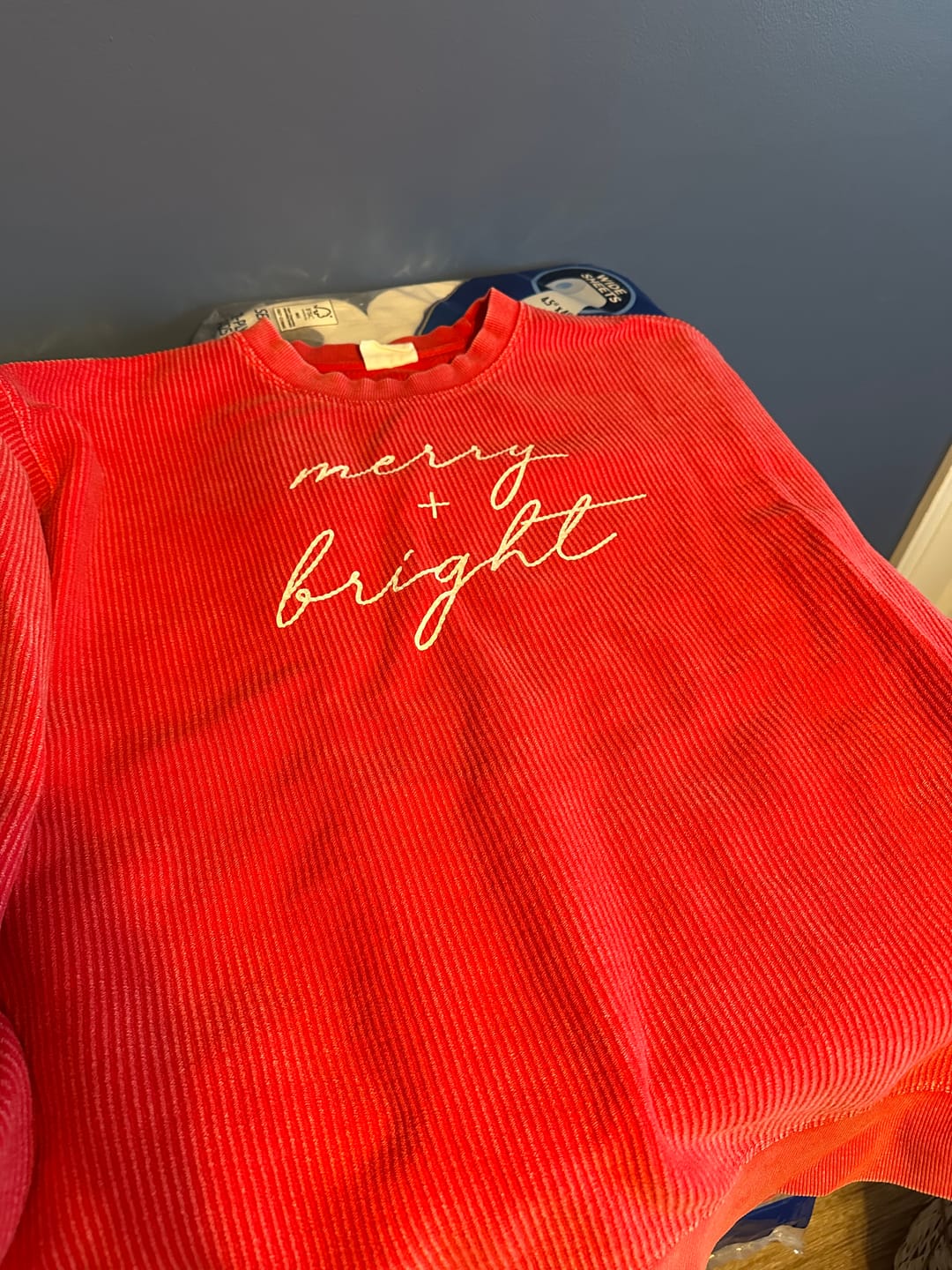 Customer photo review of Merry And Bright White Script