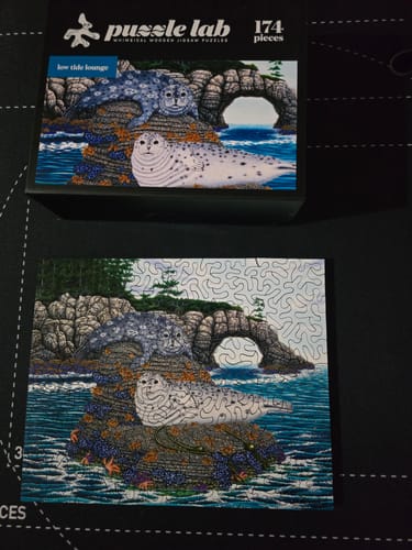 Customer photo review of Low Tide Lounge Wood Jigsaw Puzzle
