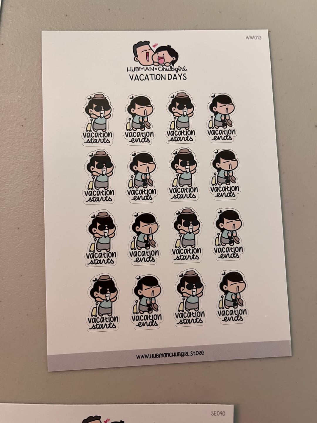 Customer photo review of Vacation Days Planner Stickers