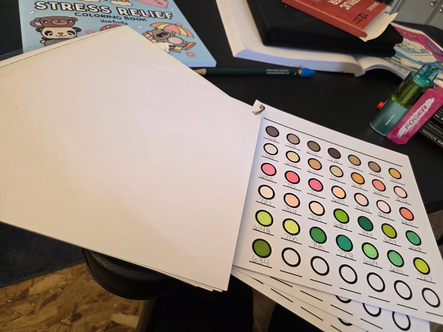 Customer photo review of Color Keeper – Blank Swatch Expansion Sheet for Wook Books Ohuhu Swatch Kit
