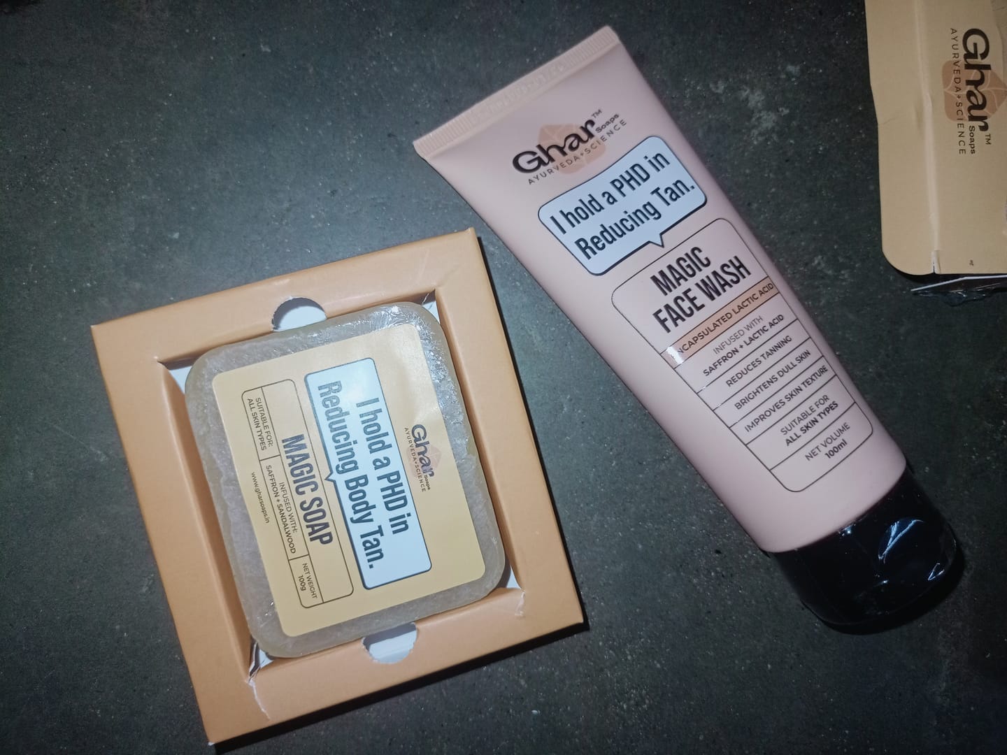 Customer photo review of Magic Face wash With Saffron and Lactic Acid