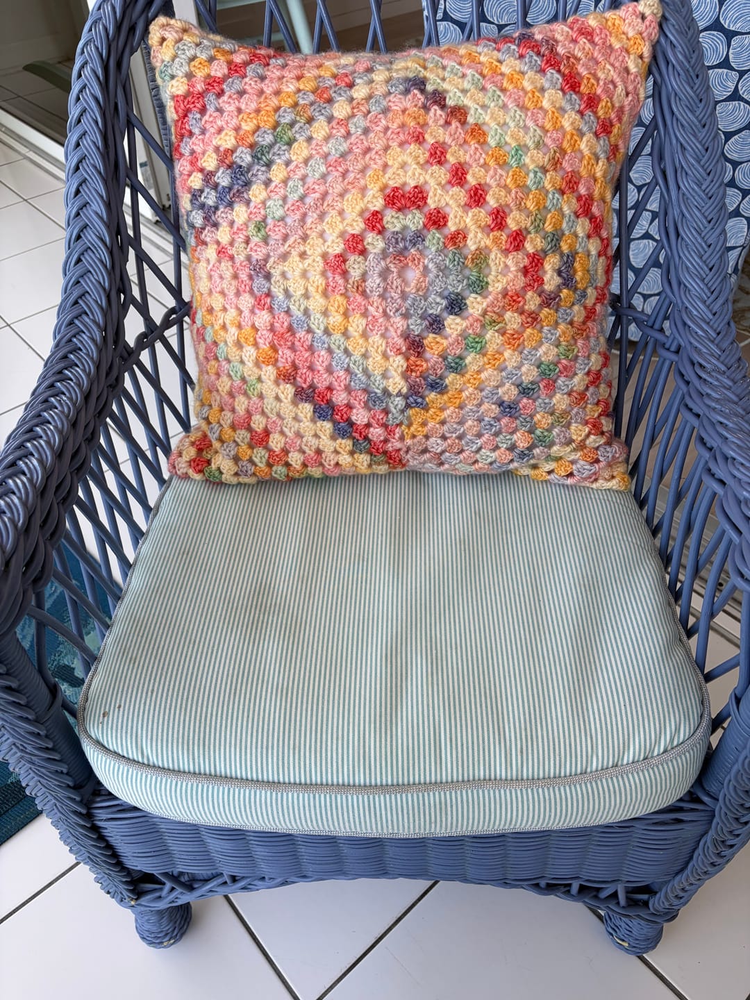 Customer photo review of CrochetPark™ Hearthside Rainbow Blanket Kit