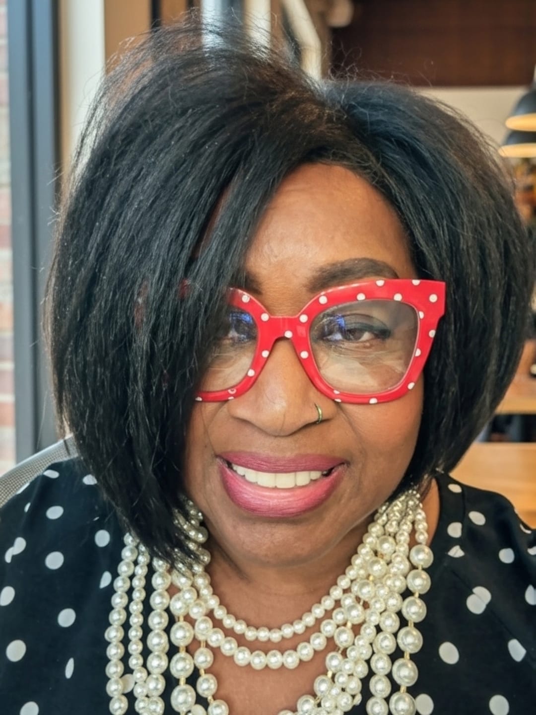 Customer photo review of Sensationnel Curls Kinks Textured Glueless HD 13x6 Lace Front Wig - 13x6 KINKY BOB 9" - Kinky Edges