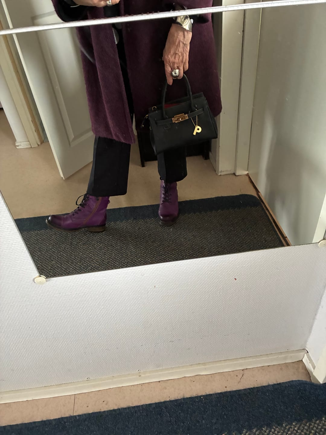 Customer photo review of Comfortable Genuine Leather Boots With Laces And Inside Zippers