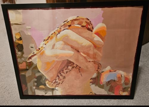 Customer photo review of Custom Paint By Numbers - Personalized Pet Portraits