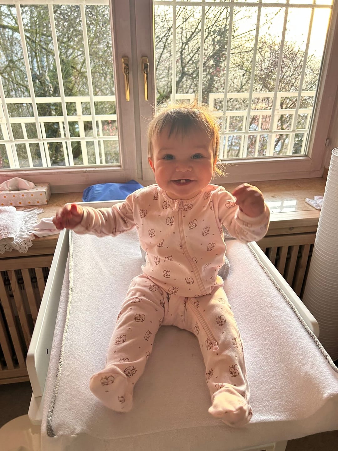 Customer photo review of 3-Pack Long Sleeve Bodysuits Soft Pastel