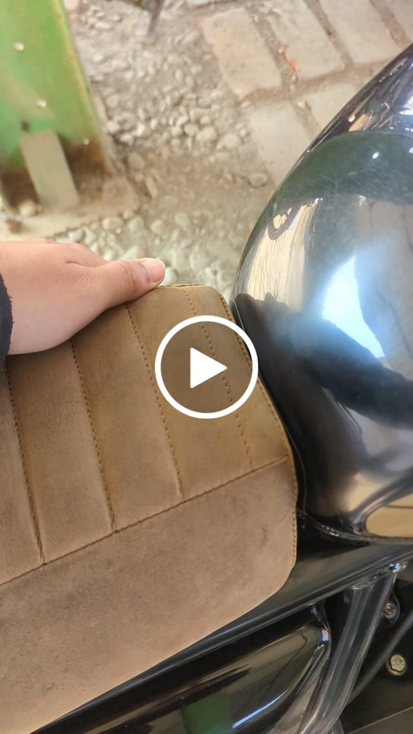Customer video review of touring leather seat crafted to fit royal enfield interceptor 650 / gt 650