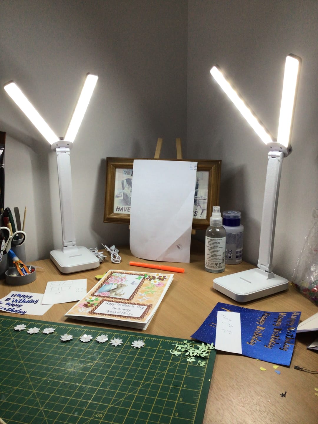 Customer photo review of USB Rechargeable Folding LED Table Lamp - 3 Dimmable Levels, Touch Lighting, Eye-friendly and Foldable Design for Bedroom or Office Use - Ideal Lighting Solution for Desks and Tables