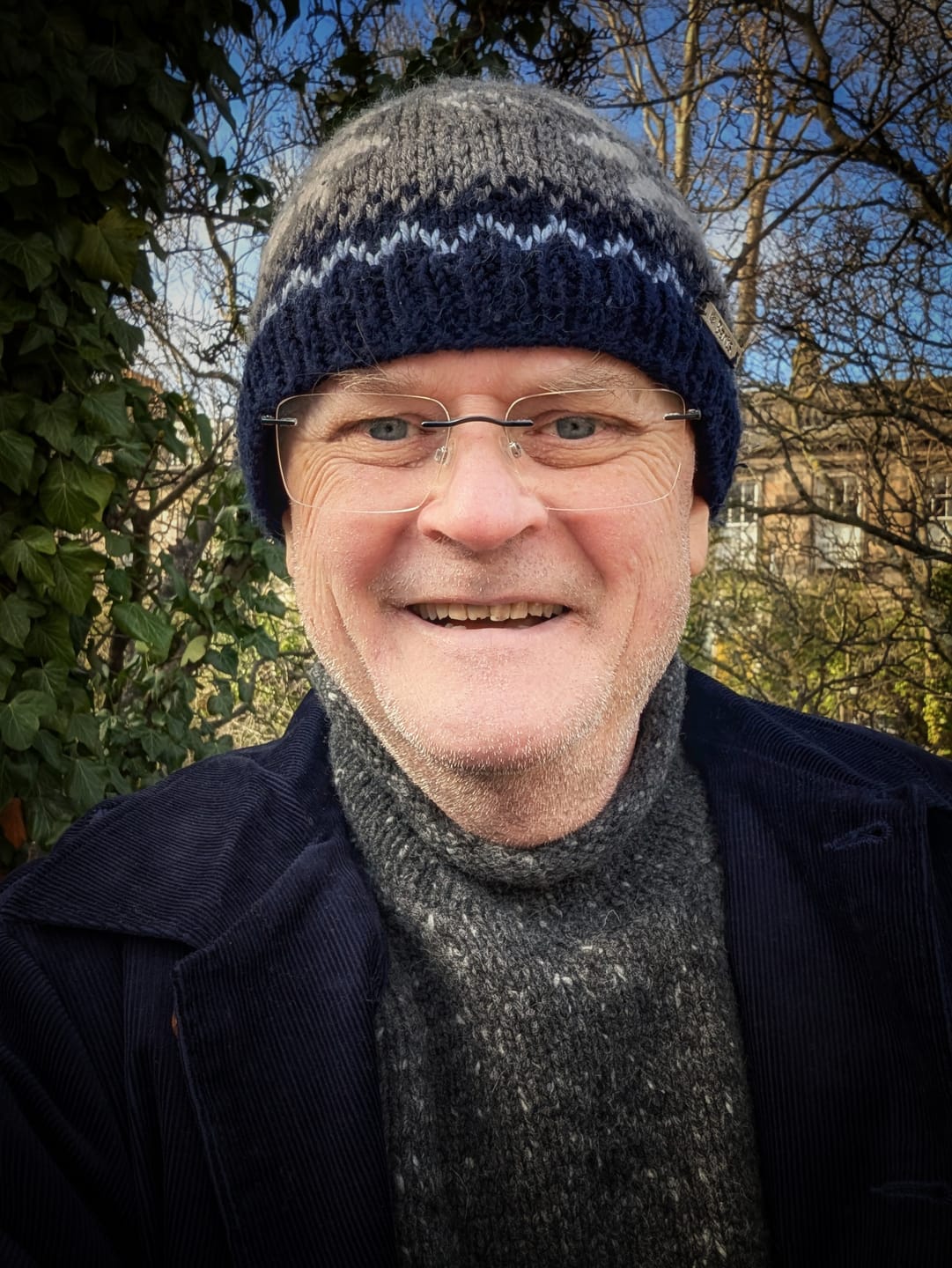 Customer photo review of Roll Neck Pure Wool Fisherman Sweater
