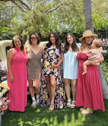 Customer photo review of Garden Party Contrast Floral Print High Low Cape Maxi Dress