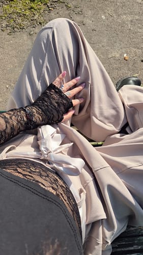 Customer photo review of Pantalone Baloon con cinturina - tortora