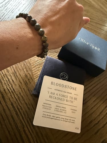 Customer photo review of Bloodstone Bracelet