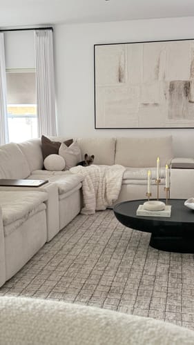 Customer photo review of Quiet Geometry  – Textured Abstract Wall Art for Modern Interiors