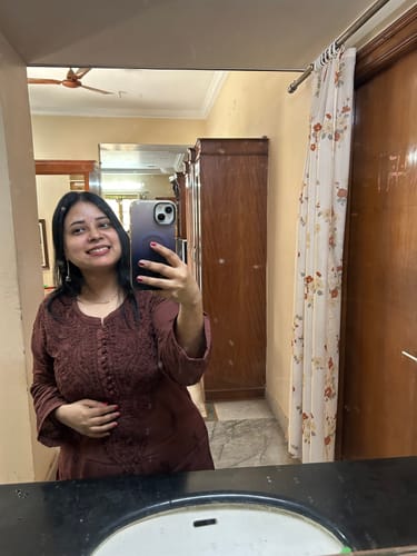 Customer photo review of Nazakat Chocolate Brown Cotton Kurta