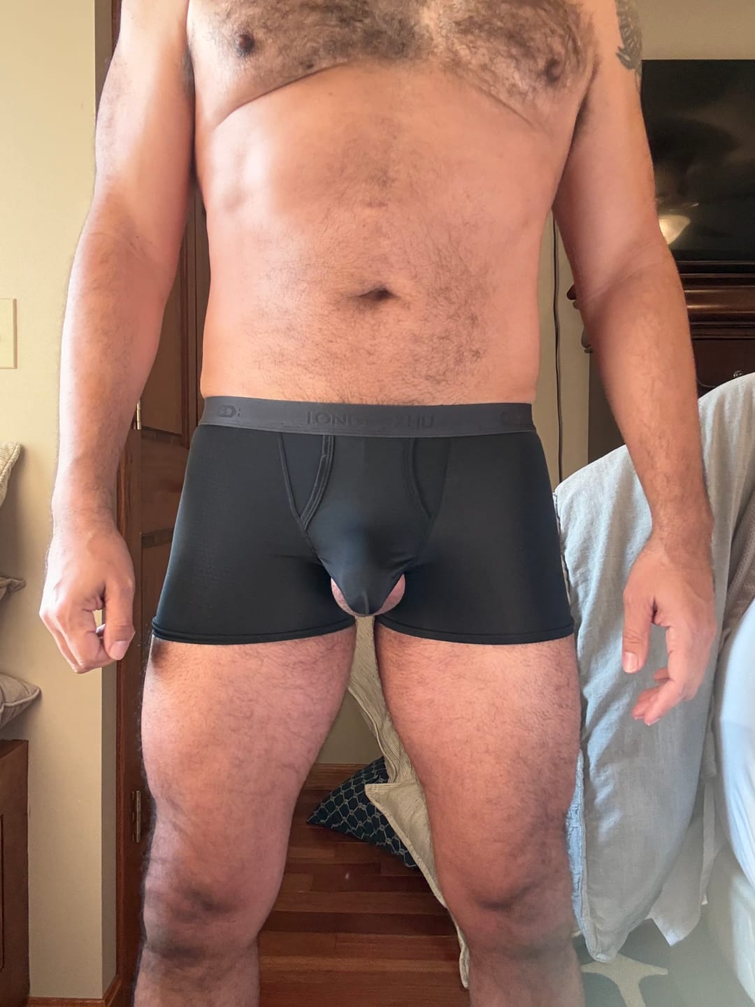 Customer photo review of Men's Cooling Separate Pouch Boxer Briefs Dual Pouch Underwear