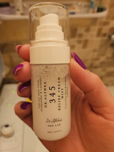 Customer photo review of Nomierinošs un atjaunojošs krēma mists Dr. Althea 345 Relief Cream Mist