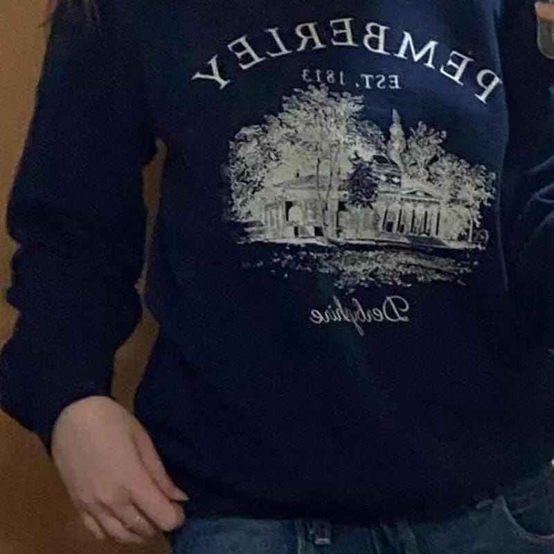 Customer photo review of Pride and Prejudice Pemberley Estate Sweatshirt | Cotton Blend Crewneck