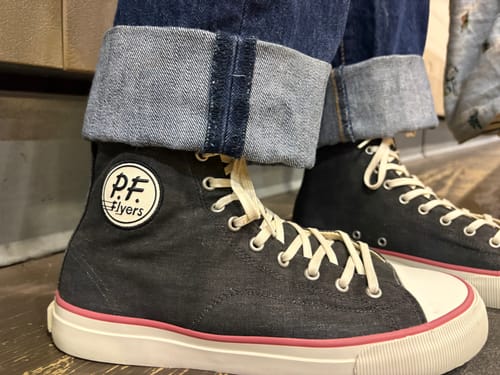 Customer photo review of All-American High-Top Antique Black/Crimson