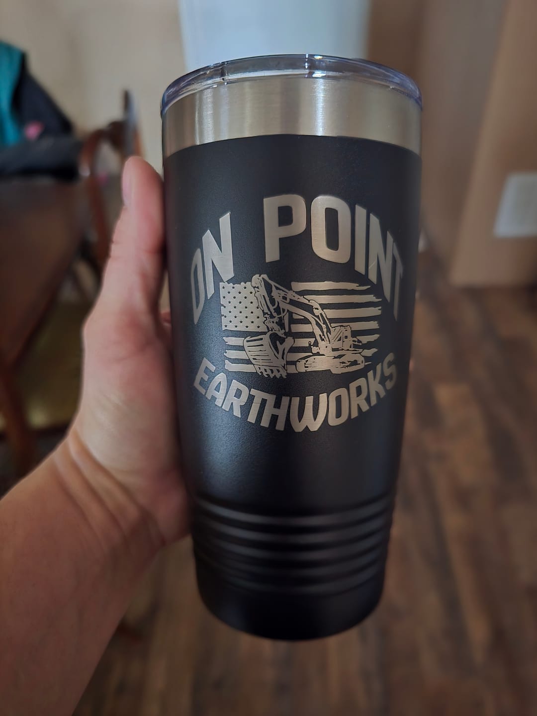 Customer photo review of (12) 20 oz. Custom Engraved Tumblers