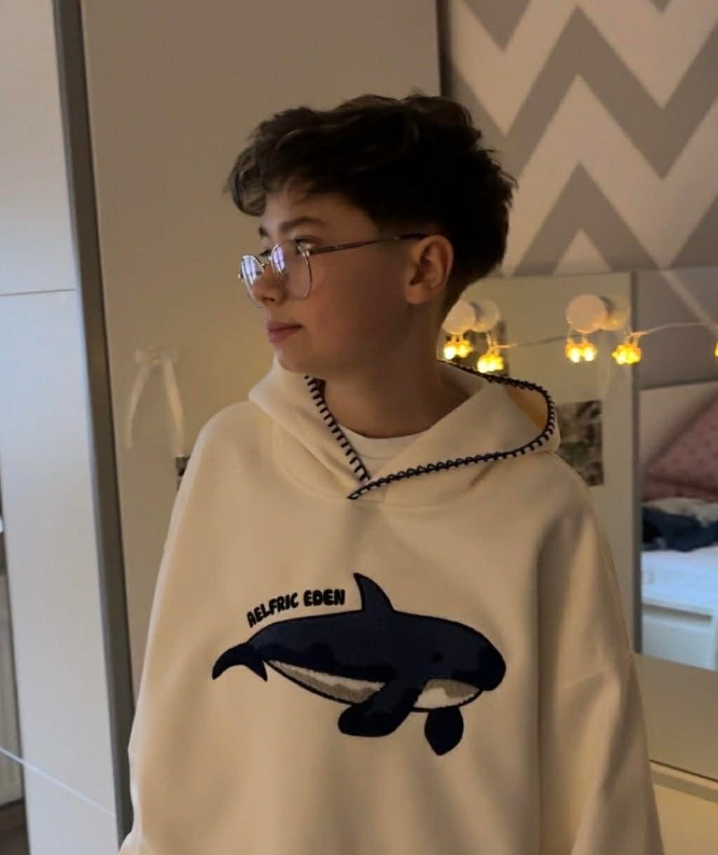 Customer photo review of Aelfric Eden Oversized Whale Pullover Hoodie