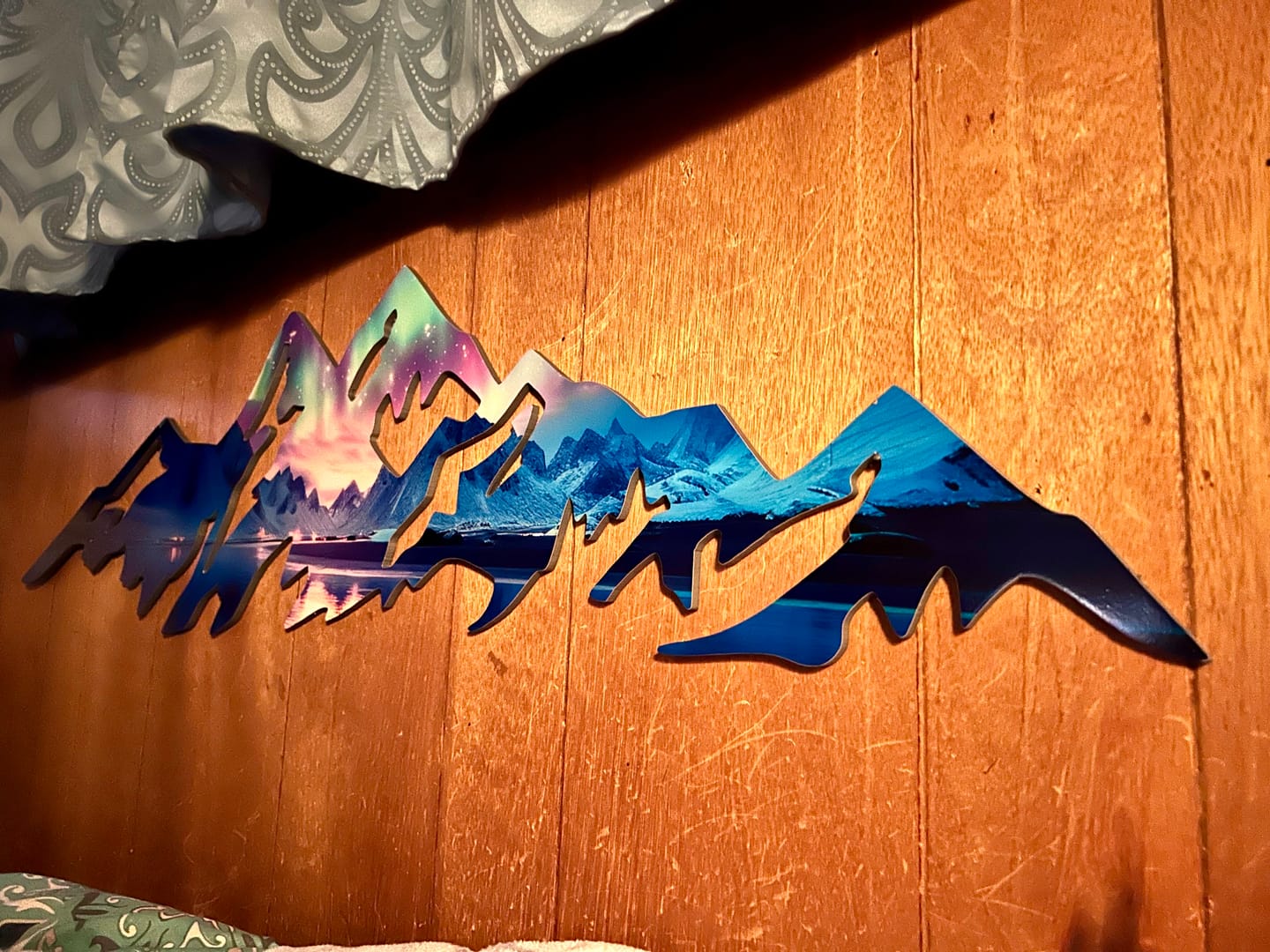 Customer photo review of Northern Lights Printed Wall Art
