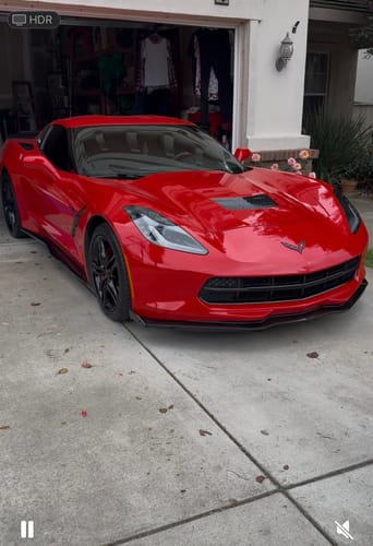 Customer photo review of Chevrolet Corvette C7 Stage 2 Front Splitter With Side End Caps
