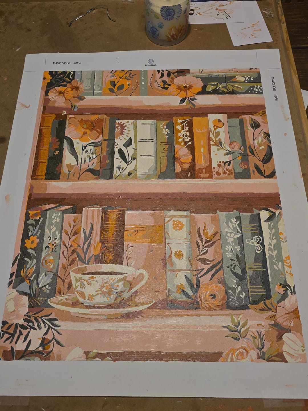 Customer photo review of Blooming library | Paint by Number